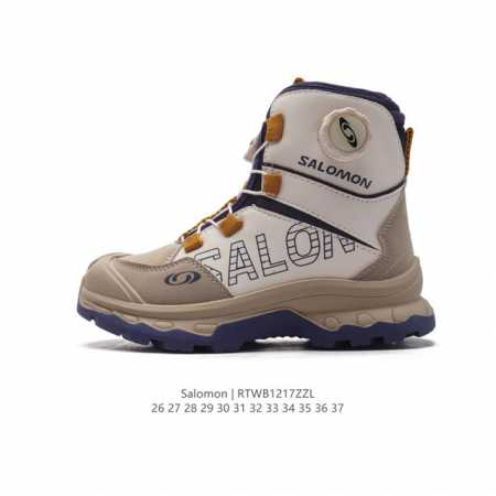 童鞋 2025年新款 萨洛蒙 Salomon 儿童雪地靴 滑雪运动装备双板滑雪鞋 冬季软底儿童棉鞋加厚防水保暖加绒雪地靴男女童户外鞋 加绒加厚防滑耐磨,不用担心 - 点击图像关闭