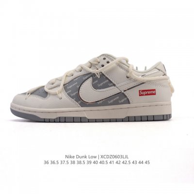 特价 耐克 Nike Dunk Low Retro 运动鞋复古板鞋 解构绑带 双鞋带 联名，作为 80 年代经典篮球鞋款，起初专为硬木球场打造，后来成为席卷街头