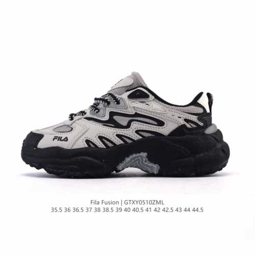 公司级 斐乐 男女同款老爹鞋 Fila Fusion 厚底增高百搭运动鞋 意大利百年经典运动品牌，网红单品 小红书推荐爆款 Fila斐乐新款小白鞋斐乐潮牌文化街