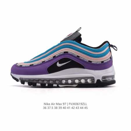 耐克Nike休闲鞋 经典 气垫 Air Max 97 子弹气垫低帮运动鞋。Air Max '97 运动跑鞋以流线型鞋身和卓越科技为热爱运动的你造就全方位防护，强 - 点击图像关闭