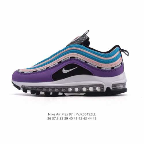 耐克Nike休闲鞋 经典 气垫 Air Max 97 子弹气垫低帮运动鞋。Air Max '97 运动跑鞋以流线型鞋身和卓越科技为热爱运动的你造就全方位防护，强