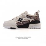 lv Skate Sneaker 路易威登 2025年新款运动板鞋 蛇年限定 春夏秀场初次亮相 此次以粒面牛皮革焕新呈现 加垫鞋领和鞋舌援引滑板鞋设计 科技鞋带