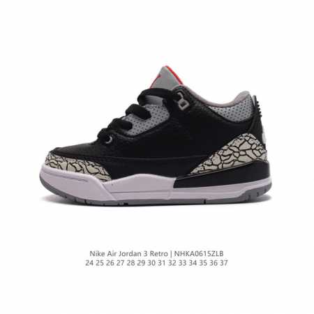 童鞋开学季推荐 耐克 乔丹 Aj3 耐克 Nike Air Jordan 3 Retro Se 乔3 复刻篮球鞋 乔丹3代 三代 儿童运动鞋。作为 Aj 系列中 - 点击图像关闭