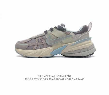 Nike 耐克 V2K Run 减震防滑 复古低帮跑步鞋 超火复古跑鞋，采用太空革组合呼吸网眼布鞋面材质，搭载正确4层组合底模，嵌入tpu加固稳定模块,双层md - 点击图像关闭
