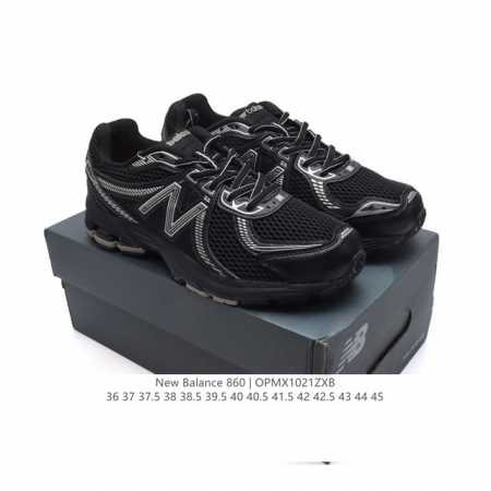 真标 NB 新百伦 New Balance ML860 V2 系列复古老爹风休闲运动慢跑。采用丝光猪巴皮革拼接透气网眼织物鞋面T-Beam大底提供足步弓支撑，保 - 点击图像关闭