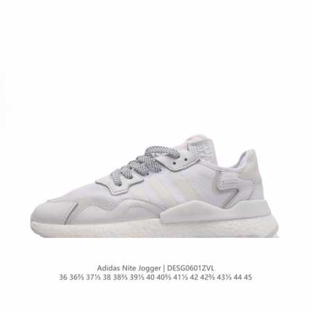 真爆 阿迪达斯 Adidas Nite Jogger 全新配色王嘉尔代言款运动鞋。织物透气鞋面 夜行者 3M反光 真爆大底复古跑鞋。 针织透气网布搭配皮革拼接打 - 点击图像关闭