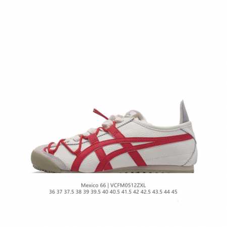 Asics 亚瑟士 男女鞋真标半码制 日产经典老牌-鬼塚虎 Onitsuka Tiger Mexico 66经典墨西哥系列复古经典百搭板鞋休闲运动鞋慢跑鞋。采用 - 点击图像关闭