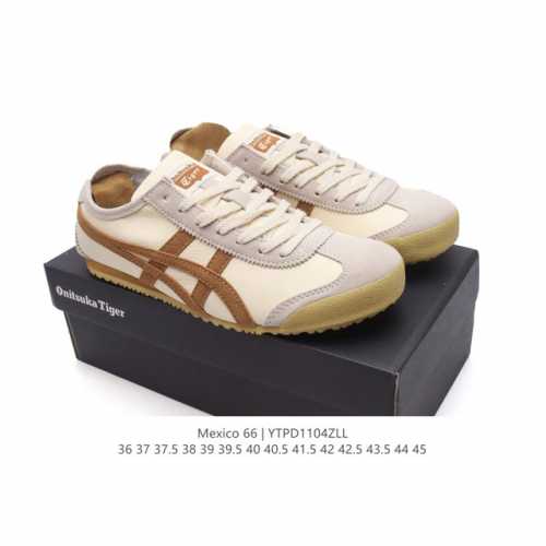 真标 Asics 亚瑟士 男女鞋真标半码制 日产经典老牌-鬼塚虎 Onitsuka Tiger Mexico 66经典墨西哥系列复古经典百搭板鞋休闲运动鞋慢跑鞋