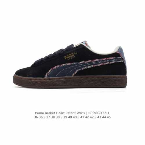 彪马 Puma Basket Heart Patent 男女士厚底增高休闲板鞋。Puma Basket以puma Suede为设计原型,1971年以篮球鞋为设计