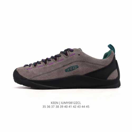 美国人气户外品牌-科恩Keen Jasper Rocks Sp贾斯珀都市系列复古低帮系带户外风露营徒步登山运动训练鞋 。原楦型开发纸版，采用固色翻毛皮鞋面材质，