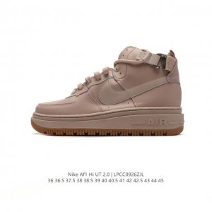 公司级 耐克 Nike 冬季新款 Af1 Hi Ut 2.0 空军一号 中帮 魔术贴 男女子厚底增高运动鞋 时尚休闲舒适板鞋。采用匠心设计，将硬朗军旅风格融入
