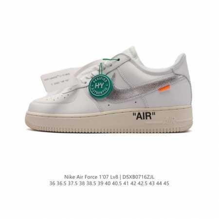 公司级 附赠送logo清洁刷 Af1耐克 Nike Air Force 1 ‘07 Low 空军一号厚底增高百搭休闲运动板鞋 路易威登联名 原楦头原纸板 打造纯 - 点击图像关闭