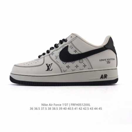 公司级 耐克 Nike Air Force 1 '07 Low 空军一号含气垫 小白鞋 路易威登联名 2025年 蛇年新款 路易威登联名 低帮百搭厚底增高休闲运 - 点击图像关闭