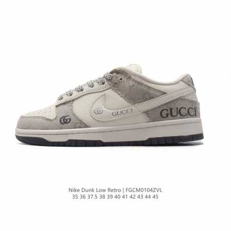 耐克 Nike Dunk Low Retro 运动鞋复古板鞋 路易威登联名。作为 80 年代经典篮球鞋款，起初专为硬木球场打造，后来成为席卷街头的时尚标杆，现以 - 点击图像关闭