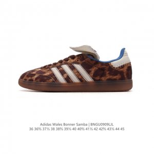 特价 阿迪达斯 德训鞋 经典复古低帮休闲运动慢跑鞋wales Bonner X Adidas 2024 全新秋冬系列联名鞋款 经典运动板鞋。该鞋超大鞋舌采用皮革