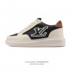 新品公司级 Lv Classic运动鞋 Lv 路易威登Louis Vuitton路易威登Lv男鞋Classic运动鞋2025款小牛皮字母休闲鞋白色1Ahstf