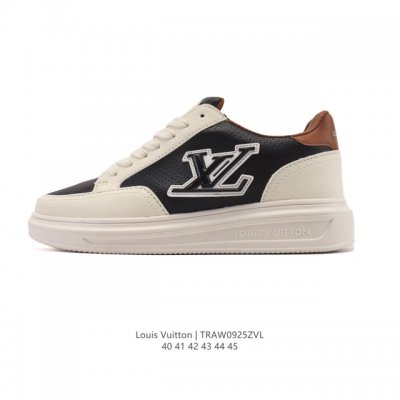 新品公司级 Lv Classic运动鞋 Lv 路易威登Louis Vuitton路易威登Lv男鞋Classic运动鞋2025款小牛皮字母休闲鞋白色1Ahstf