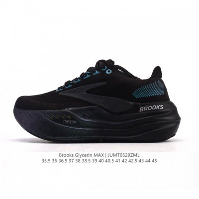 新品公司级 布鲁克斯 Glycerin Max 超级甘油:舒适的增高神器！Brooks Glycerin Max是一款极具突破性的顶级缓震运动跑鞋，由百年专业跑