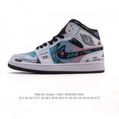 公司级 耐克 Nike Air Jordan 1 Mid 男女子篮球鞋时尚轻盈板鞋Aj1乔1运动鞋 乔丹一代 高帮复古休闲篮球鞋 。Air Jordan 1 M