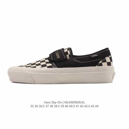万斯 Vans 中性Classic Slip-On 帆布鞋 硫化板鞋 休闲低帮 运动鞋。Vans的棋盘格鞋款千千万，但Slip-On系列绝对是经典中的经典，松弛 - 点击图像关闭