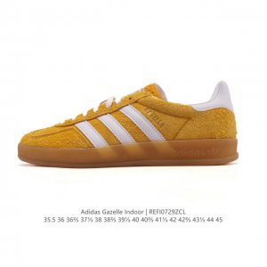 头层皮 阿迪达斯 Adidas Originals Gazelle Indoor复古三叶草防滑透明橡胶板鞋经典运动鞋 Hello Kitty 猫。这款经典鞋,忠