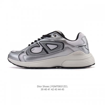 Dior 迪奥 高奢品牌 彰显高级气质 Dior 运动鞋低帮系列复古休闲鞋时尚慢跑鞋厚底老爹鞋圆头系带 运动跑鞋 生活休闲鞋 男款 时髦单品 时尚百搭 复古老爹