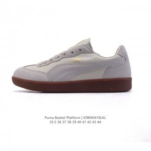 puma 彪马 Basket platform 蕾哈娜 平底厚底增高休闲鞋男女款运动板鞋。Basket防水台是新鲜的puma风格，从 年代的垃圾时尚中汲取灵感。