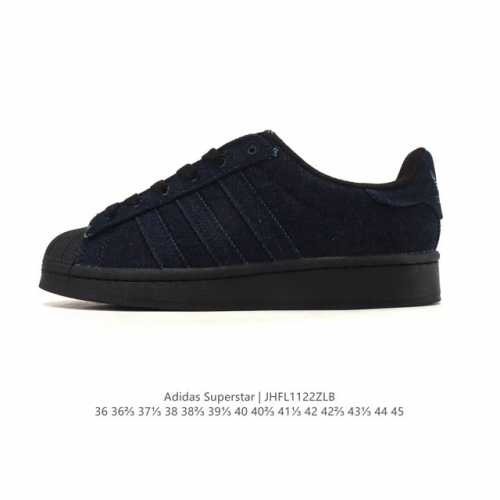 阿迪达斯 Adidas Superstar 2025年新款鞋子 经典贝壳头系列 新款休闲板鞋潮流男女士运动鞋 。鞋面帆布拼接材质 标志性的贝壳鞋头，简约的线条。