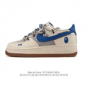 公司级 Af1耐克 Nike Air Force 1 ‘07 Low 空军一号 2025年 新款 解构绑带 双鞋带 厚底增高百搭运动板鞋 原楦头原纸板 打造纯正