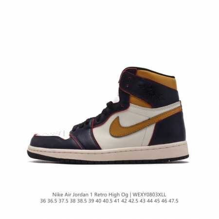 纯原版本 耐克 男女鞋 Nike Air Jordan 1 Retro High Og 乔丹一代aj1 乔1 Aj1 篮球鞋复刻运动鞋。皮面高帮板鞋的设计灵感源 - 点击图像关闭
