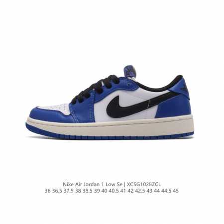 公司级 耐克 乔丹Air Jordan 1 Low AJ1 乔1 乔丹1代aj1 低帮复古文化休闲运动篮球鞋。从1985 年面世的元年款汲取设计灵感，采用简洁大 - 点击图像关闭