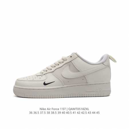 耐克 Nike Air Force 1 '07 Low 空军一号含气垫 低帮百搭厚底增高休闲运动板鞋。柔软、弹性十足的缓震性能和出色的中底设计，横跨复古与现代的 - 点击图像关闭
