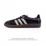 160 阿迪达斯 Adidas Samba新款 德训鞋 时尚休闲运动板鞋- Wales Bonner 的 Adidas Samba “Studded”亮相，Ad