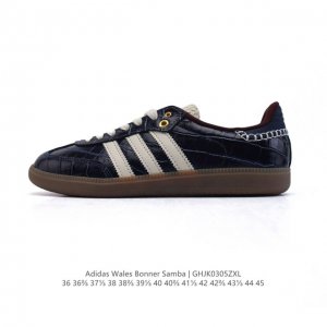 160 阿迪达斯 Adidas Samba新款 德训鞋 时尚休闲运动板鞋- Wales Bonner 的 Adidas Samba “Studded”亮相，Ad