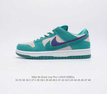 耐克 Nike Sb Dunk Low Pro 男 女滑板鞋 经典复古运动鞋 采用低帮设计 塑就经典 Dunk 风格 鞋垫后跟搭载 Zoom Air 气垫 加衬 - 点击图像关闭