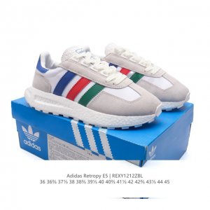 公司级 阿迪达斯 新款 三叶草 厚底 Adidas Retropy E5 新款 爆米花 低帮经典运动鞋潮厚底增高男女士慢跑鞋。以70年代经典跑步鞋为灵感，新鲜演