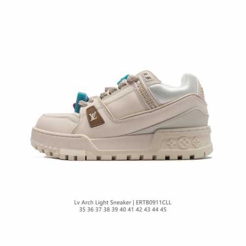 公司级 路易威登louis Vuitton Lv路易威登板鞋 时尚厚底增高运动鞋 潮男女鞋 舒适防滑底和百搭性霸屏整个时尚娱乐圈，细节调整完美主义！鞋面采用专柜