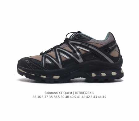 公司级 萨洛蒙 Salomon Xt-Quest Adv Beige 萨洛蒙 探索者系列户外越野跑鞋 鞋面采用sensifit贴合技术 全方位贴合包裹脚型 鞋跟 - 点击图像关闭