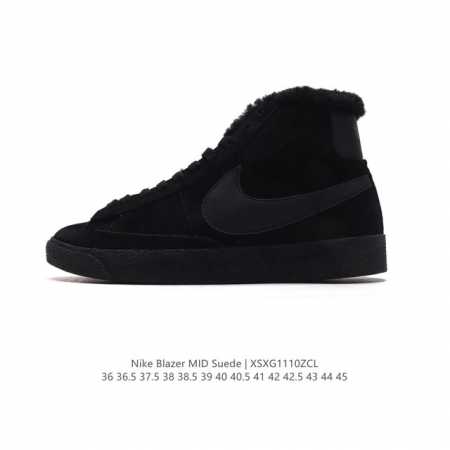 真标 秋冬新款 加绒加厚 耐克Nike Blazer Mid Vintage Suede 复古经典中高帮开拓者 复刻卫冕高帮 颇具辨识度的Nike Blazer - 点击图像关闭