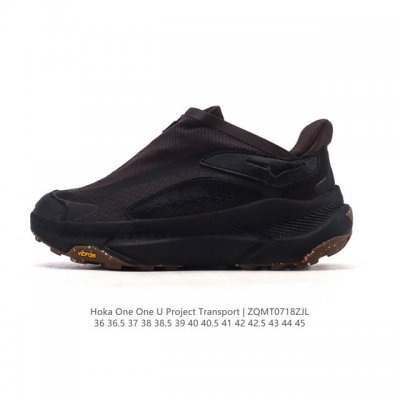 新品公司级 Hoka One One Project Transport 舒适 防滑耐磨 低帮 生活休闲鞋 男女同款 黑色这双鞋也是Hoka提倡环保主义的一双鞋