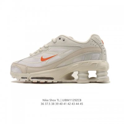 耐克 Nike Shox Tl 男女子运动鞋厚底增高老爹鞋，令机械力学缓震性能跃升新层次。采用透气网眼鞋面和全掌型 Nike Shox 技术，革新演绎经典 20