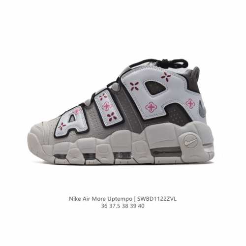 耐克 Nike Air More Uptempo '96 皮蓬全掌气垫女子运动鞋厚底增高缓震慢跑鞋。续写 20 世纪 80 年代和 90 年代篮球运动飞速发展的
