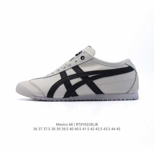 Asics 亚瑟士 男女鞋真标半码制 配足弓鞋垫 日产经典老牌-鬼塚虎 Onitsuka Tiger Mexico 66经典墨西哥系列复古经典百搭板鞋休闲运动鞋