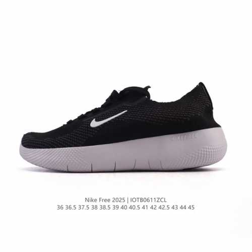新品 耐克 Nike Free 2025 男女子跑步训练鞋 Hf1078-002 Free 2025 公路运动跑步鞋，采用 Flyknit 飞织材料，助你在运动