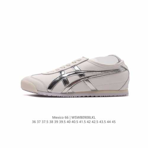 真标 Asics 亚瑟士 男女鞋真标半码制 日产经典老牌-鬼塚虎 Onitsuka Tiger Mexico 66经典墨西哥系列复古经典百搭板鞋休闲运动鞋慢跑鞋