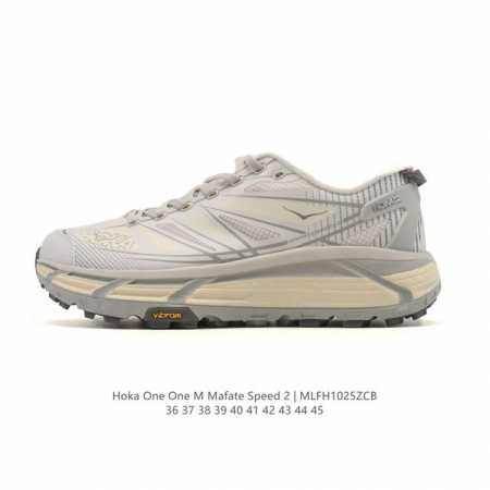 公司级 玛法特二代 Hoka One One Mafate Speed 2 Low 轻量低帮户外越野跑鞋 户外山脉越野轻量运动跑鞋。鞋面用轻的无缝架构，鞋带用了 - 点击图像关闭