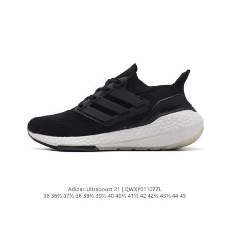 阿迪达斯 爆米花 男女鞋 Adidas Ultraboost 21低帮畅跑缓震回弹跑步运动鞋，Ultraboost 21以全新的外观示人。此次采用全新编制纹理的 - 点击图像关闭