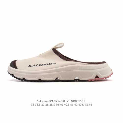 新品公司级 Salomon Rx Slide 3.0：缓震与透气设计透气轻量减震休闲运动恢复拖鞋 沙滩拖鞋 包头凉拖鞋 1. 缓震与支撑性 中底科技：采用超大尺