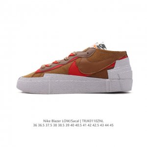 公司级 Nike 耐克 联名日式解构美学品牌sacai X Nike Blazer Low 重叠设计前卫开拓者低帮百搭运动板鞋 Sacai X Nike 全新双