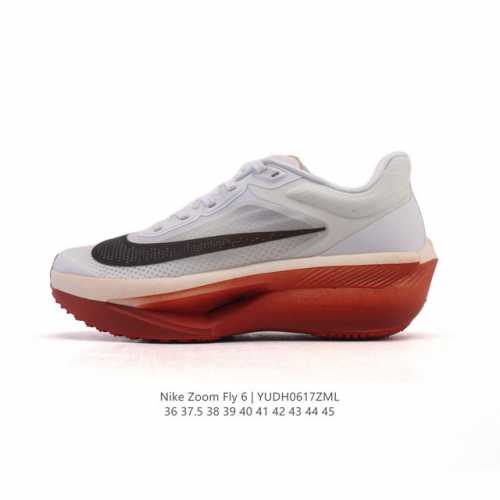 公司级 Nike耐克Zoom Fly 6 马拉松碳板米黑跑步鞋男款运动鞋Fn8455-001春新款Zoom Fly 6 Prm缓震轻便跑步鞋。这款鞋在继承了 N